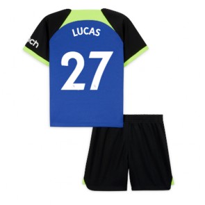 Tottenham Hotspur Lucas Moura #27 kläder Barn 2022-23 Bortatröja Kortärmad (+ korta byxor)